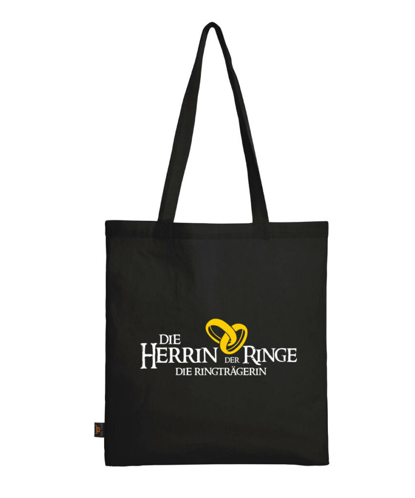 Die Herrin Der Ringe Die Ringträgerin – Baumwolltasche lange Henkel | JGA-Tasche für Damen