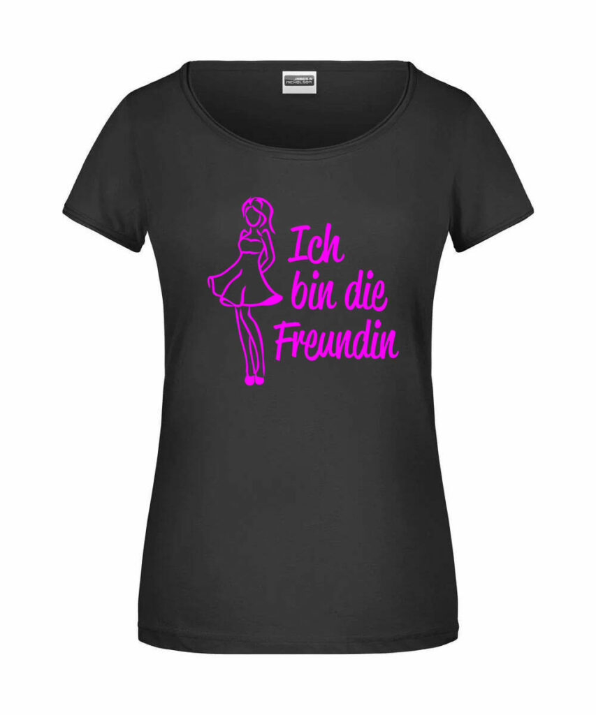 Ich Bin Die Freundin Silluehette Junggesellinnenabschied - Ladies´-T JN8001