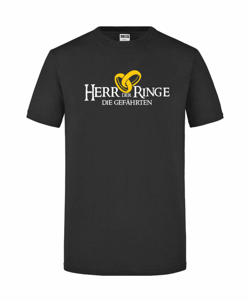 Herr Der Ringe Die Gefährten JGA – Slim Fit T-Shirt | Enganliegendes JGA-Shirt für Herren