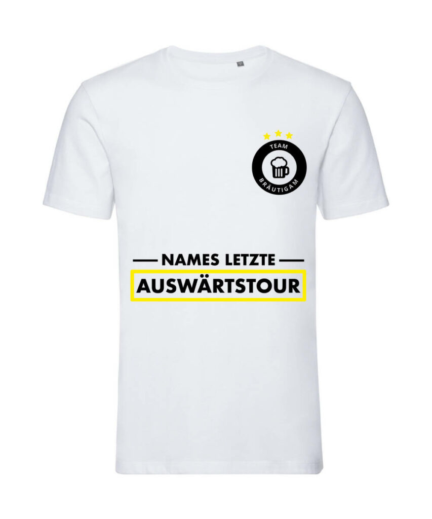 Letzte Auswärtstour – Organic T-Shirt für den nachhaltigen Junggesellenabschied